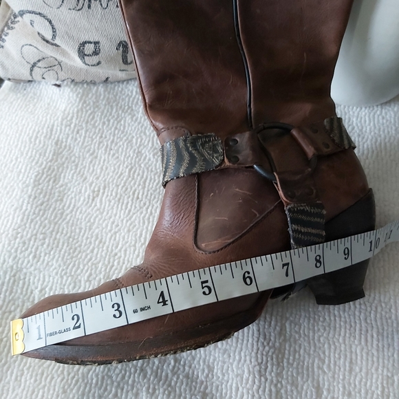 Rare U roads soft slouch leather western riding boots recycled tire like new - Picture 16 of 16